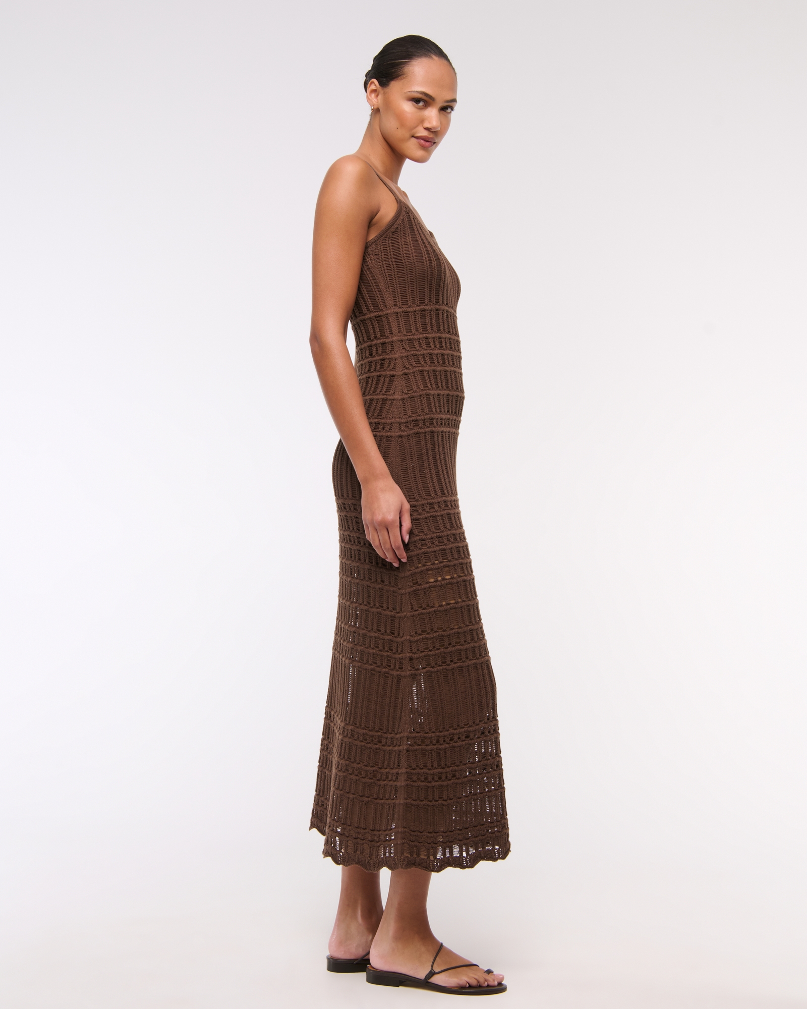 Crochet-Style Maxi Dress