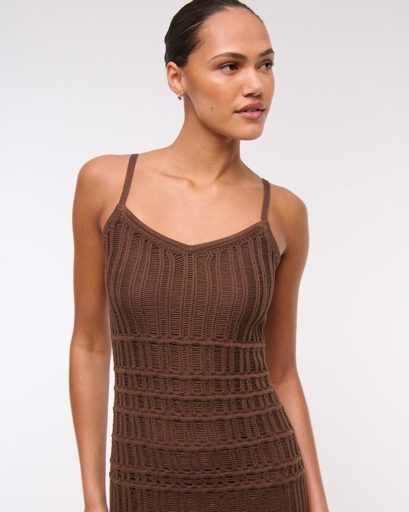 Crochet-Style Maxi Dress