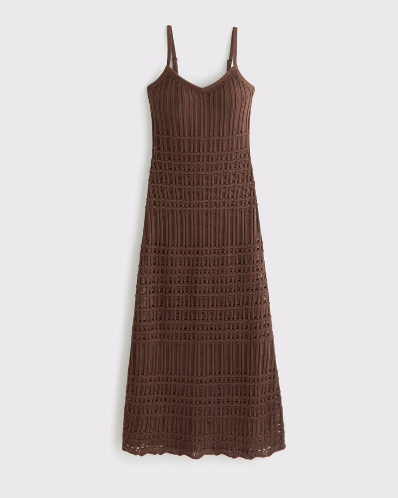Crochet-Style Maxi Dress
