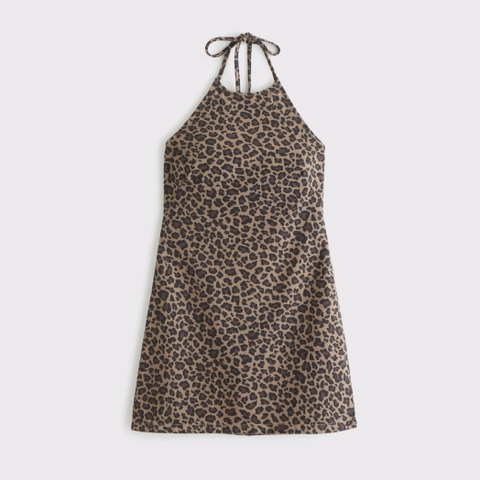 Женские платья Abercrombie & Fitch Open-Back Halter Denim Mini Dress