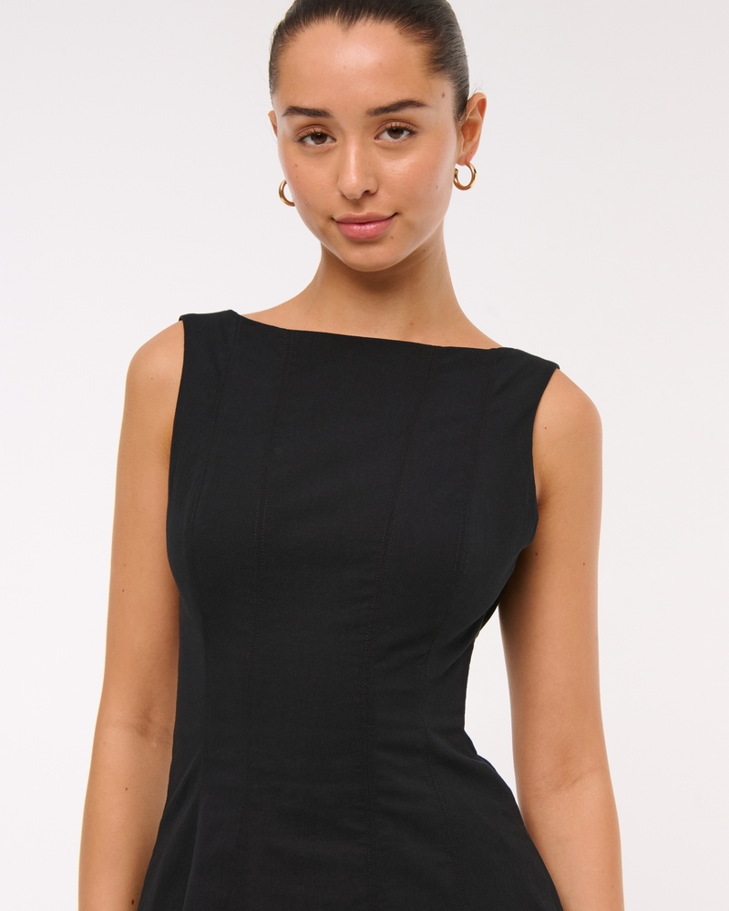 The A&F Mila High-Neck Open-Back Mini Dress