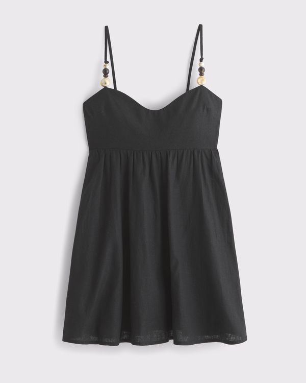 Beaded Sweetheart Babydoll Skort, Black view 1