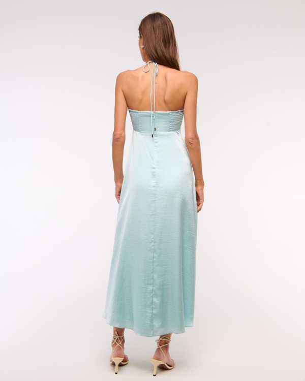 Twist-Front Flowy Maxi Dress