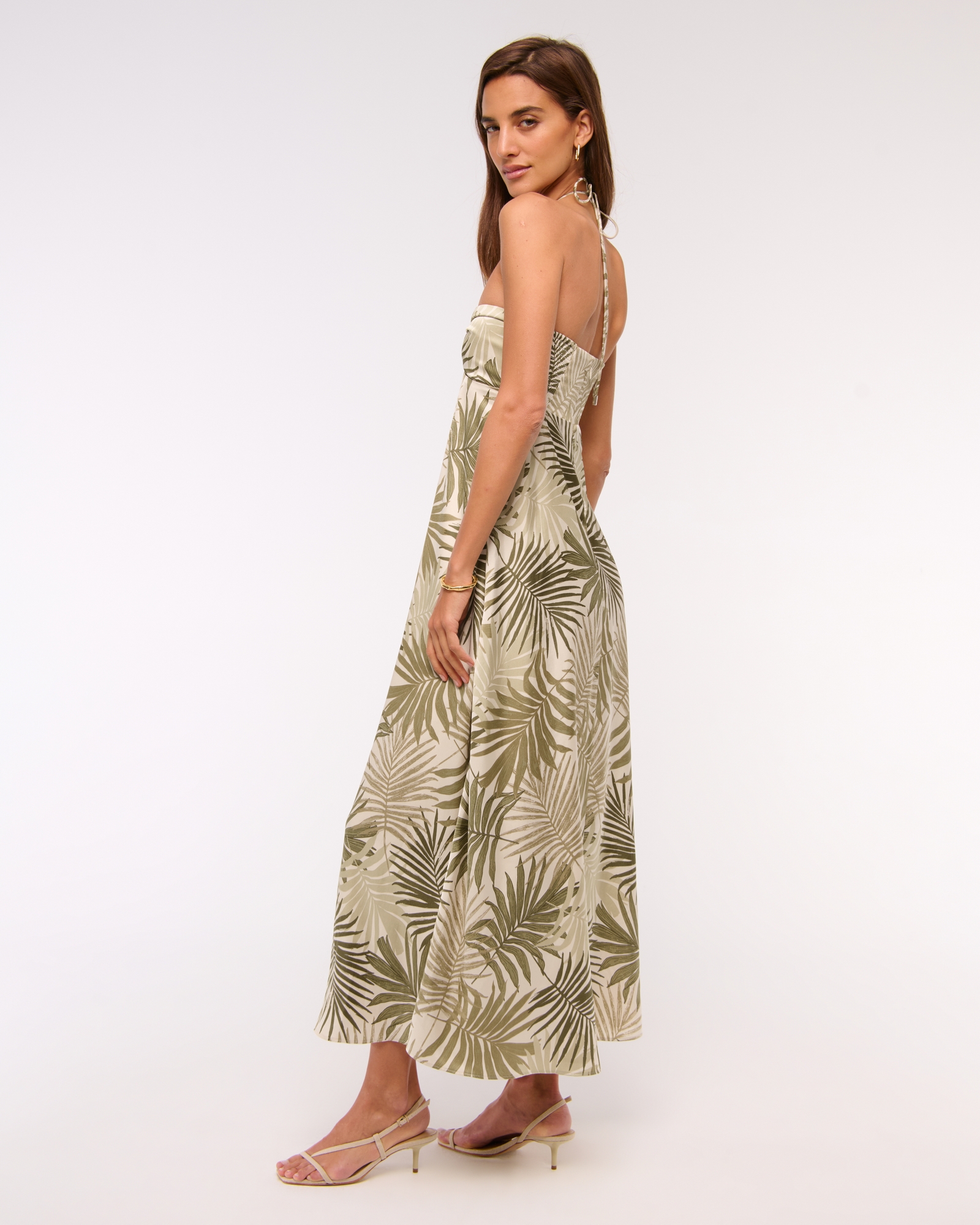Twist-Front Flowy Maxi Dress