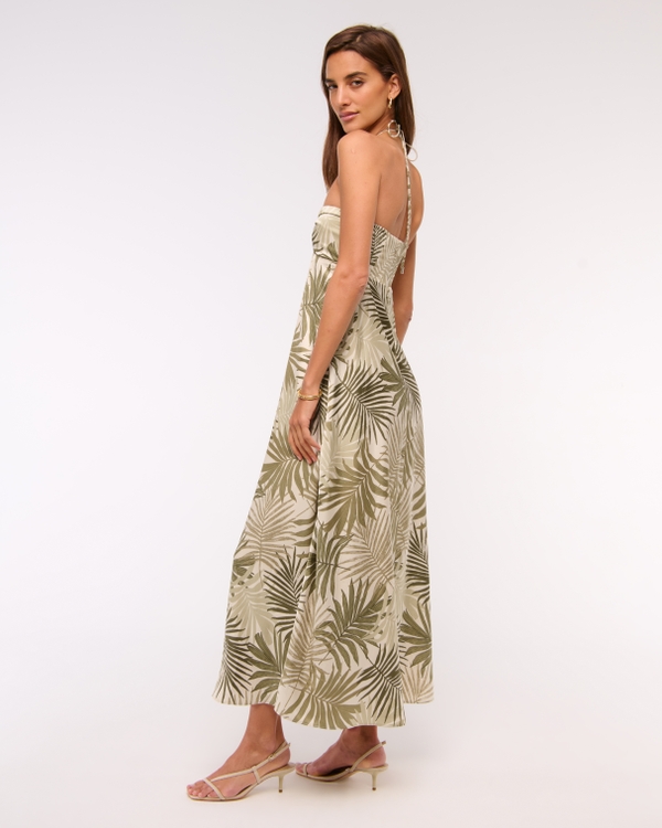 Twist-Front Flowy Maxi Dress