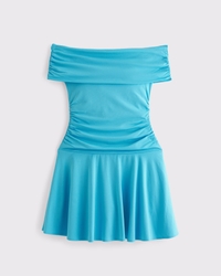 Off-The-Shoulder Knit Skort