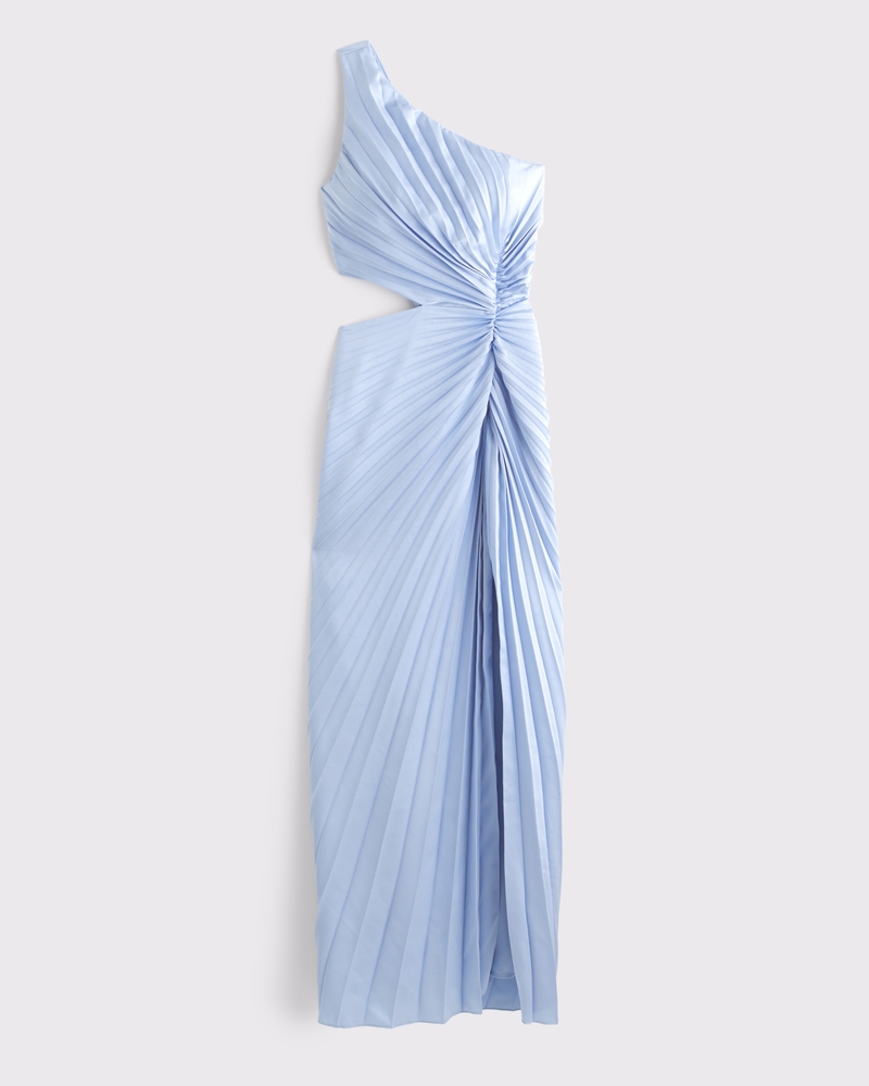 Women's The A&F Giselle Pleated One-Shoulder Cutout Maxi Women's The A&F Giselle Pleated One-Shoulder Cutout Maxi