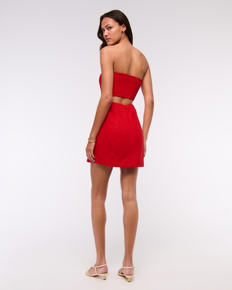 Beaded Strapless Mini Dress