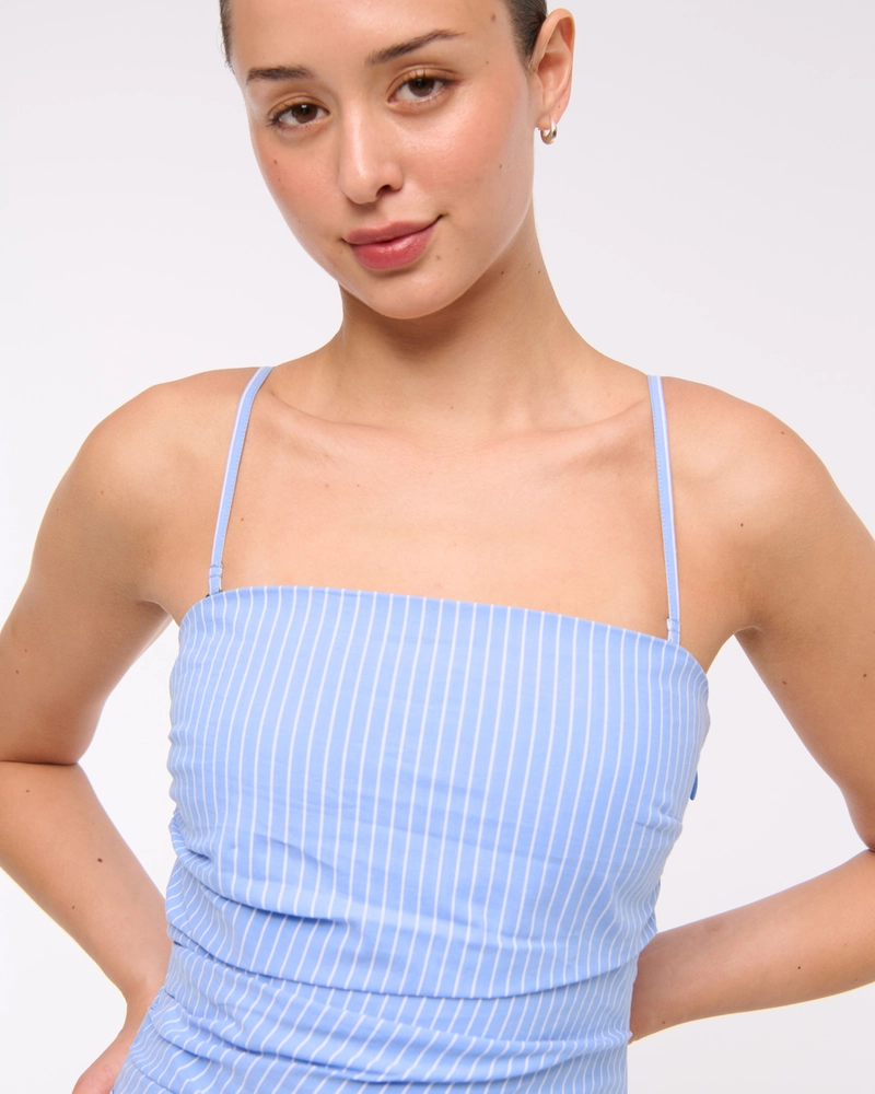 Strapless Asymmetrical Mini Dress