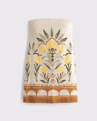 The A&F Scarlett Strapless Linen-Blend Skort