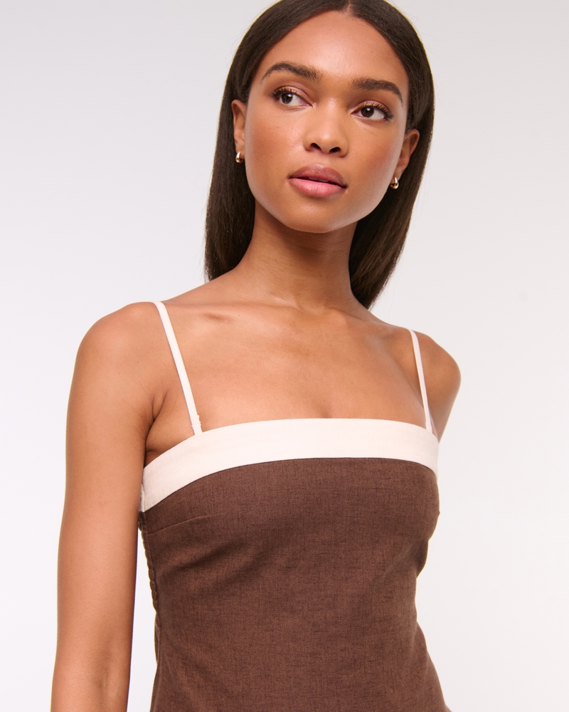 The A&F Scarlett Strapless Linen-Blend Skort