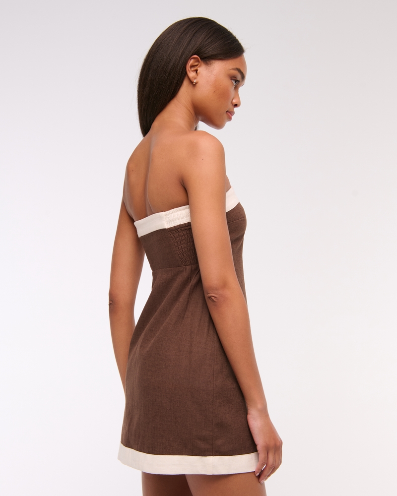 The A&F Scarlett Strapless Linen-Blend Skort