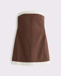 The A&F Scarlett Strapless Linen-Blend Skort