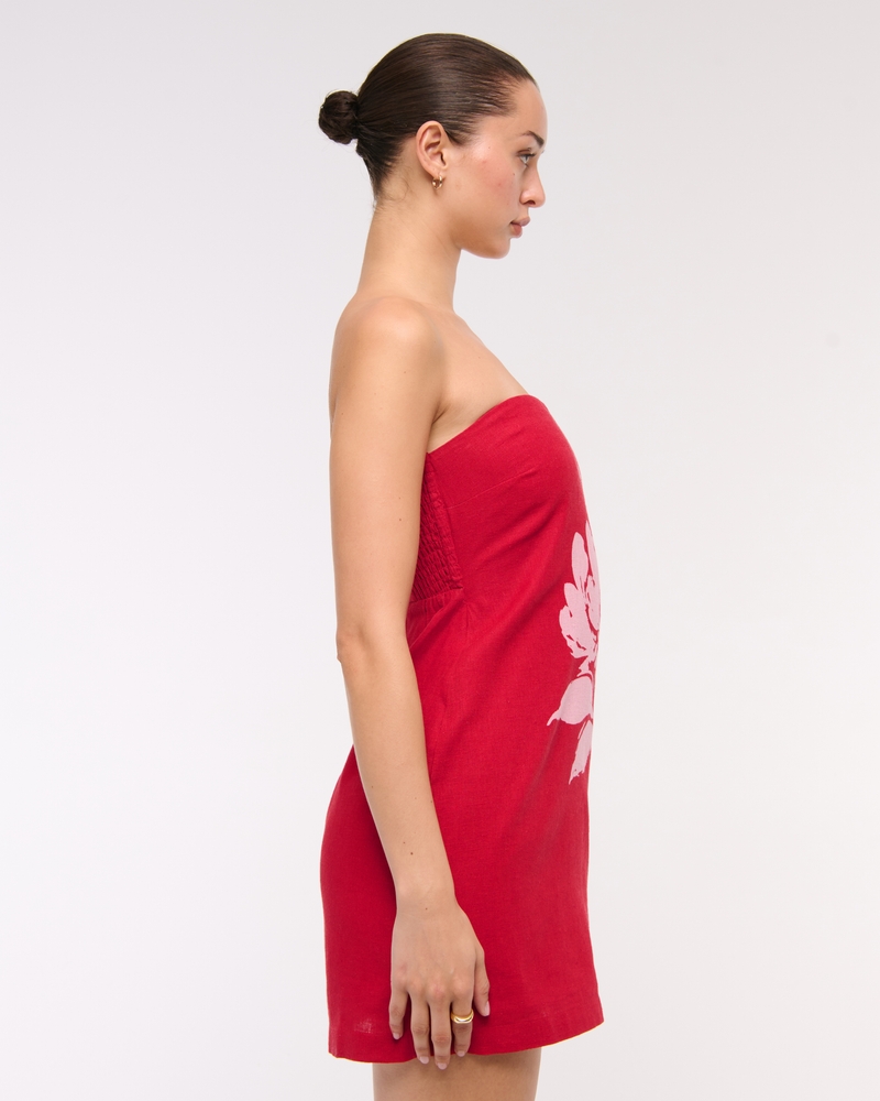 The A&F Scarlett Strapless Linen-Blend Skort