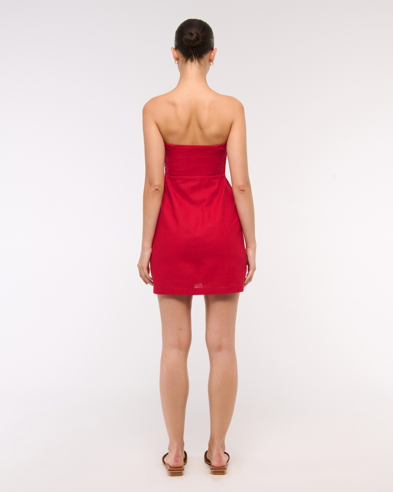 The A&F Scarlett Strapless Linen-Blend Skort