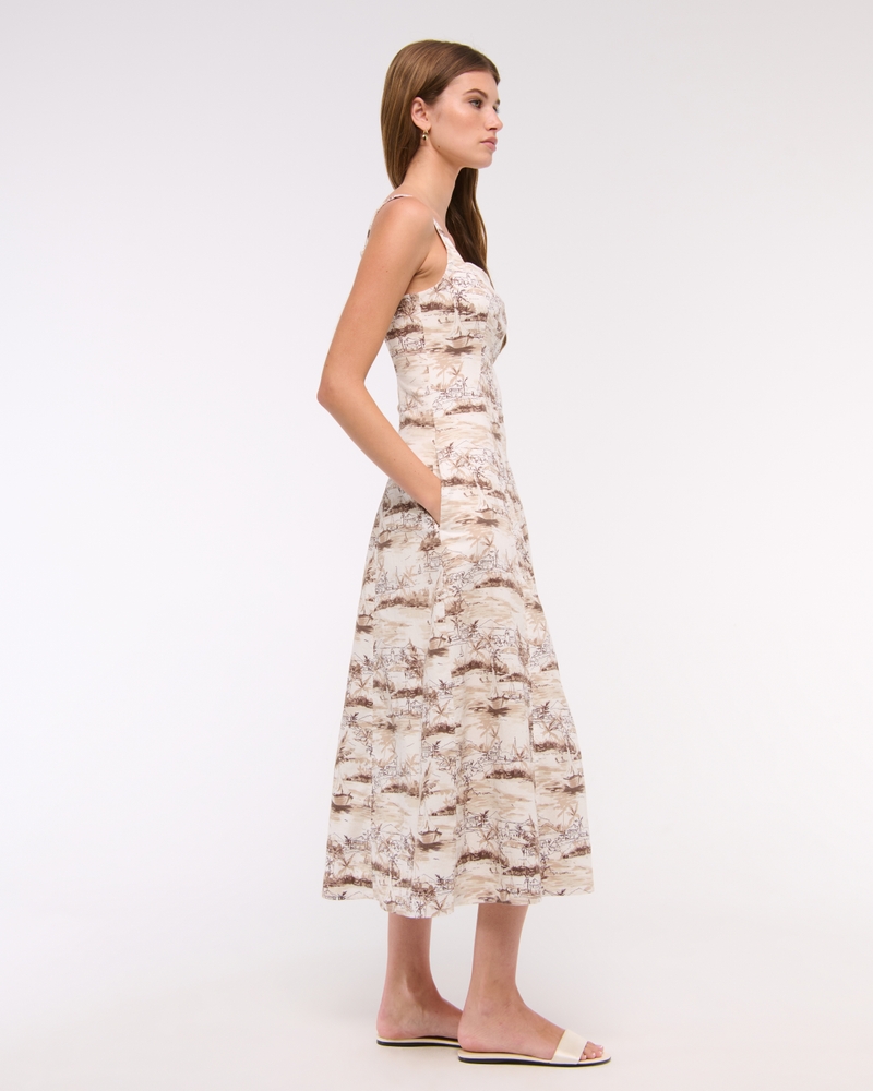 The A&F Mila Stretch Midi Dress