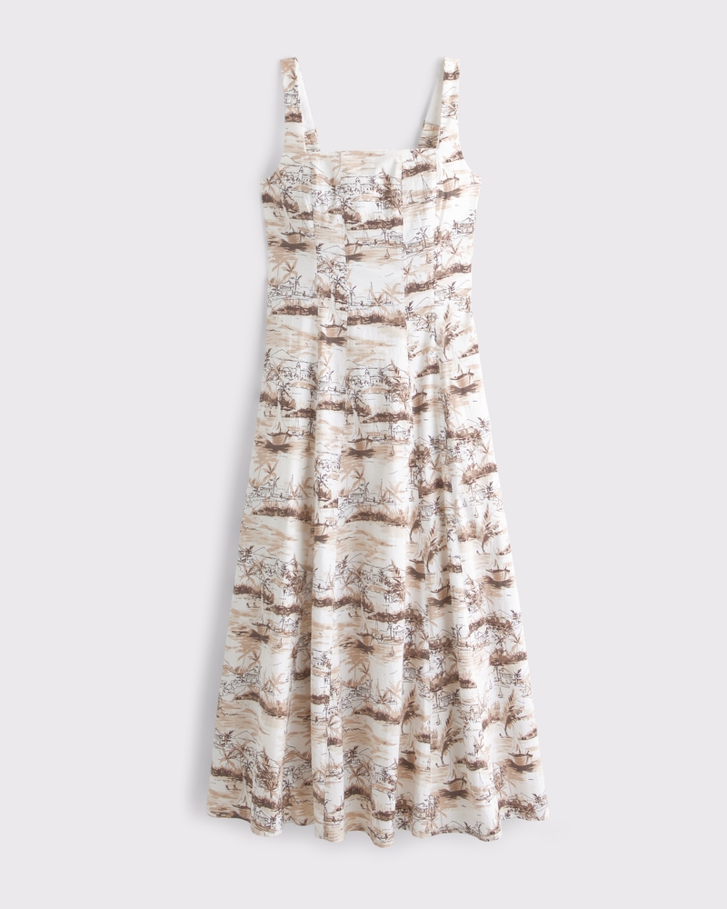 The A&F Mila Stretch Midi Dress