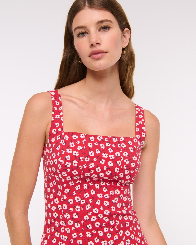 The A&F Mila Stretch Midi Dress