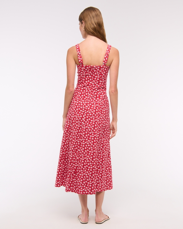 The A&F Mila Stretch Midi Dress