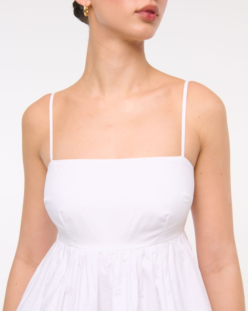 Babydoll Bubble Hem Mini Dress