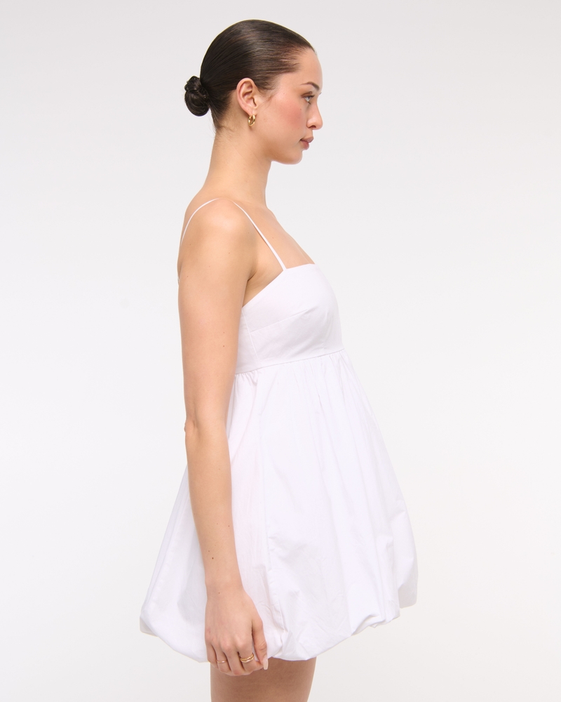 Babydoll Bubble Hem Mini Dress