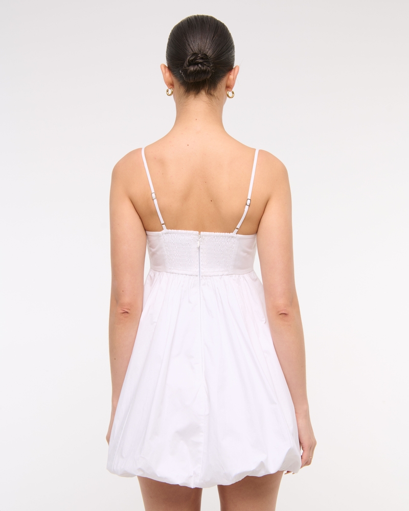 Babydoll Bubble Hem Mini Dress