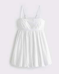 Babydoll Bubble Hem Mini Dress