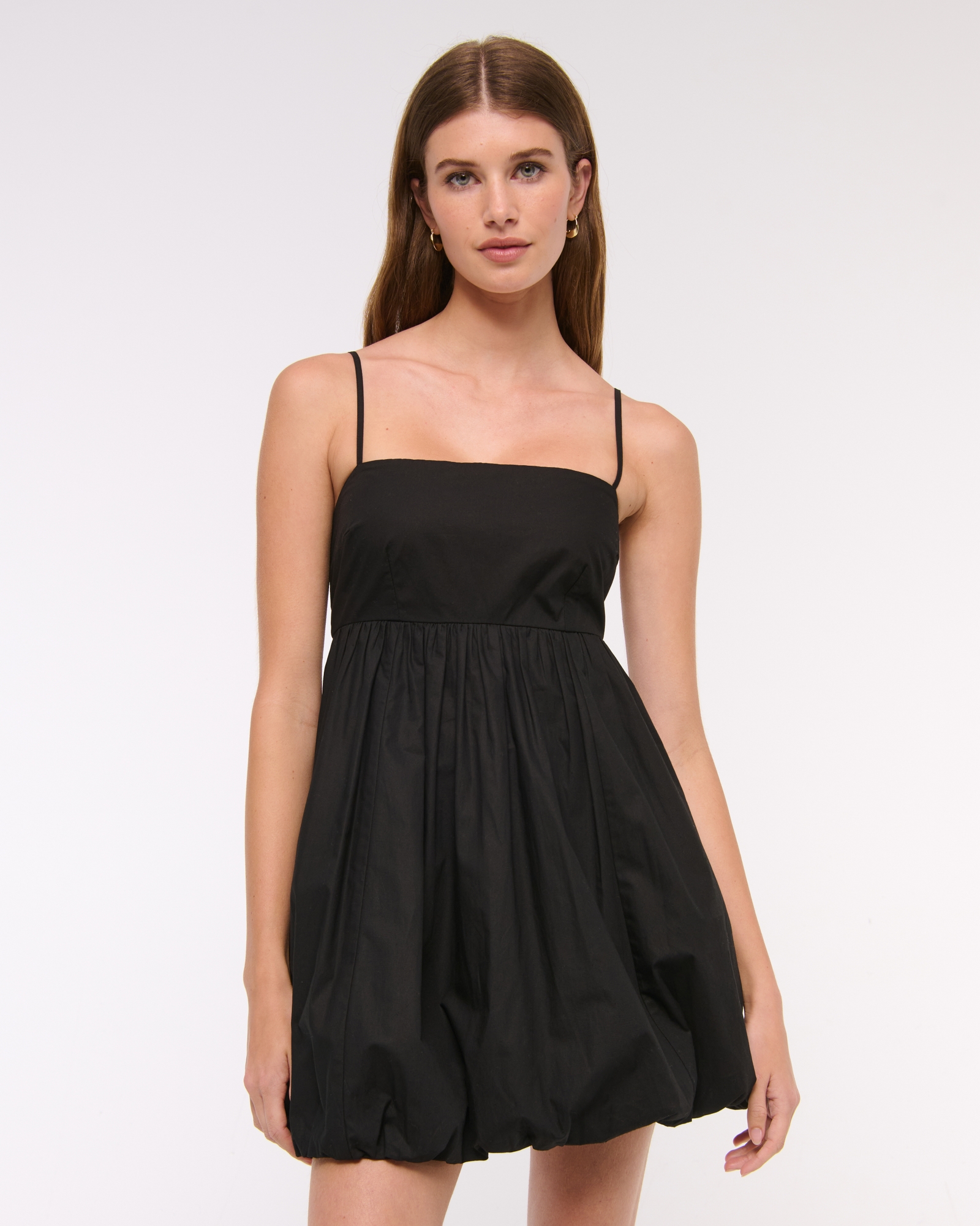 Babydoll Bubble Hem Mini Dress