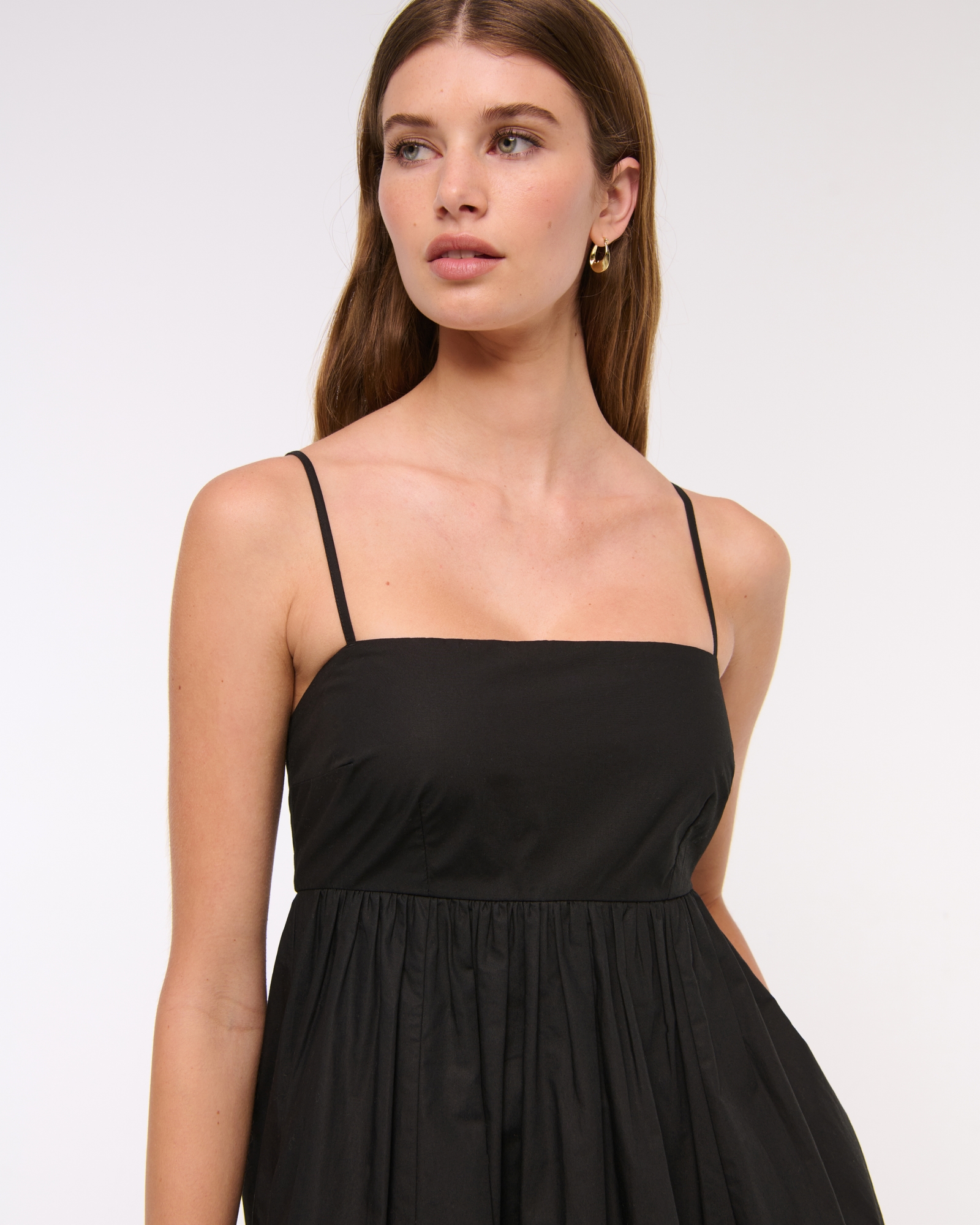 Babydoll Bubble Hem Mini Dress