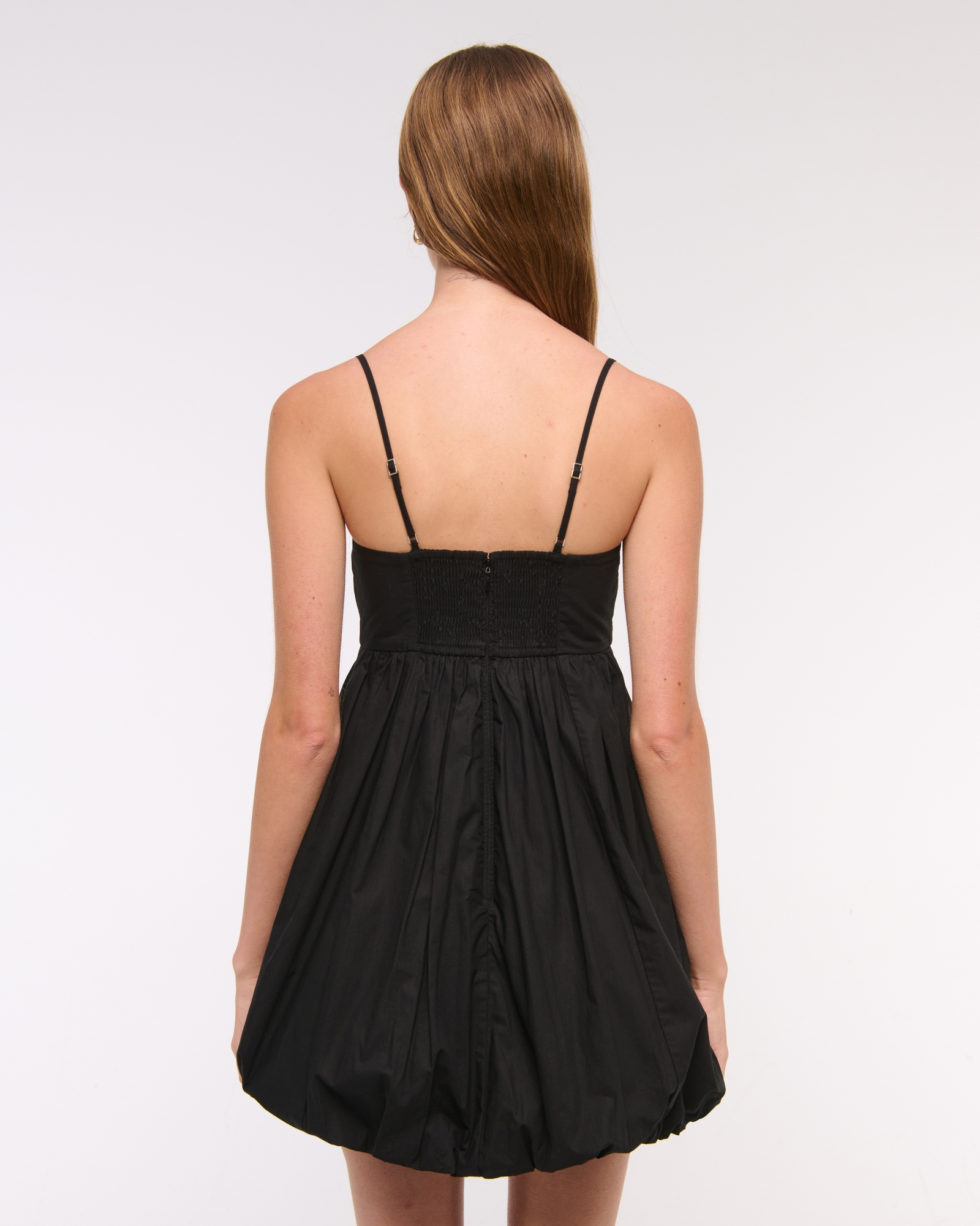 Babydoll Bubble Hem Mini Dress
