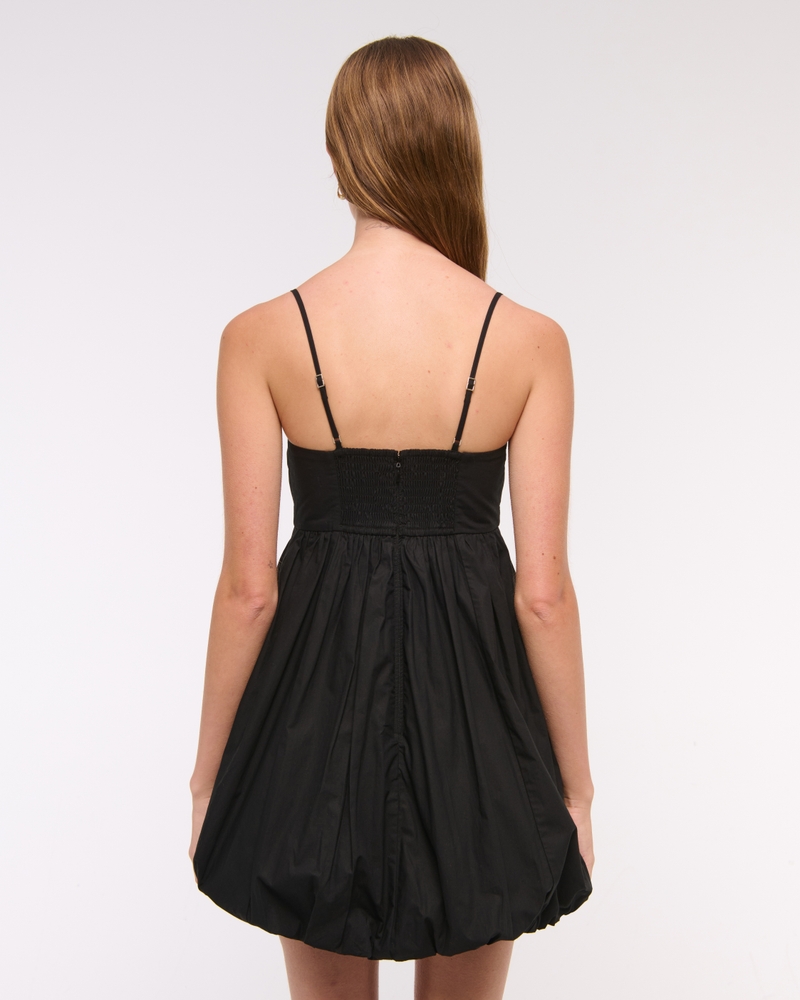 Babydoll Bubble Hem Mini Dress