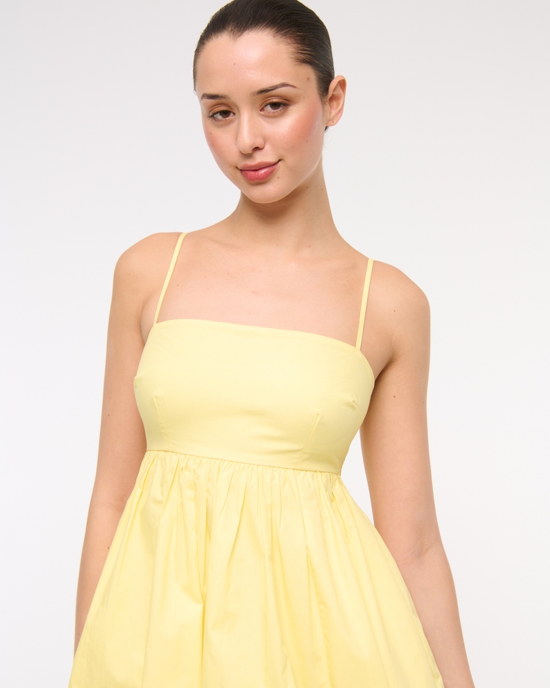 Babydoll Bubble Hem Mini Dress