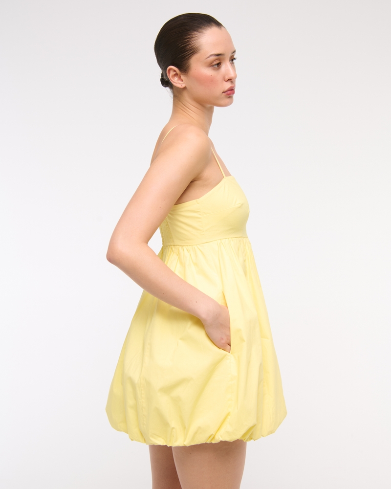 Babydoll Bubble Hem Mini Dress