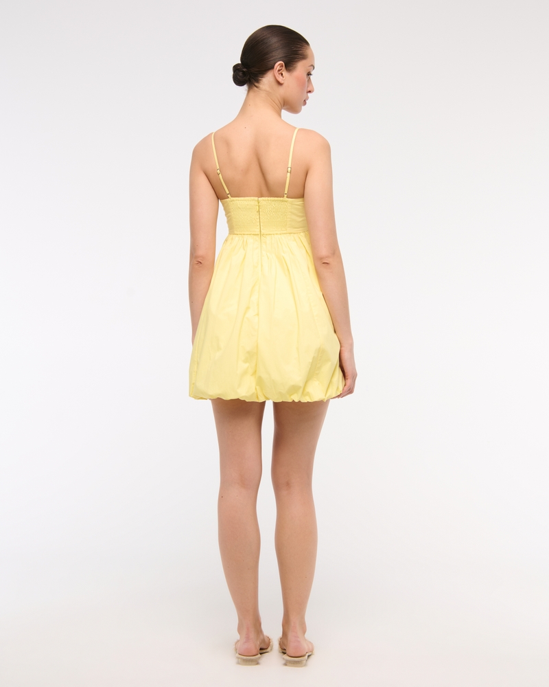 Babydoll Bubble Hem Mini Dress