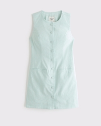 The A&F Mara Linen-Blend Mini Dress