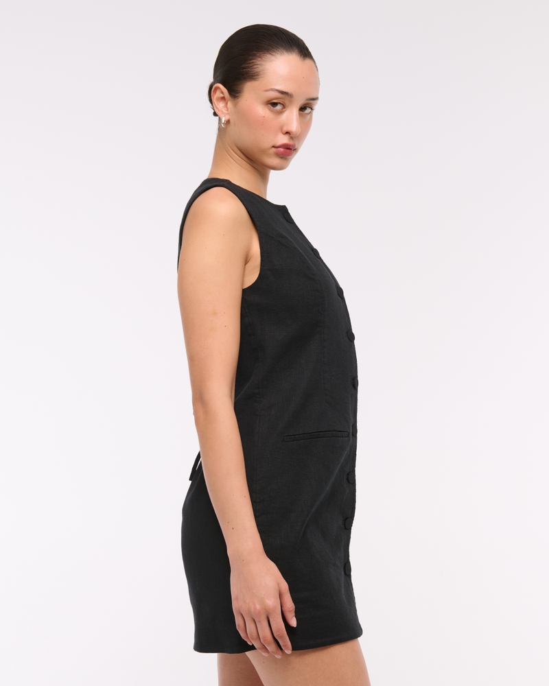 The A&F Mara Linen-Blend Mini Dress