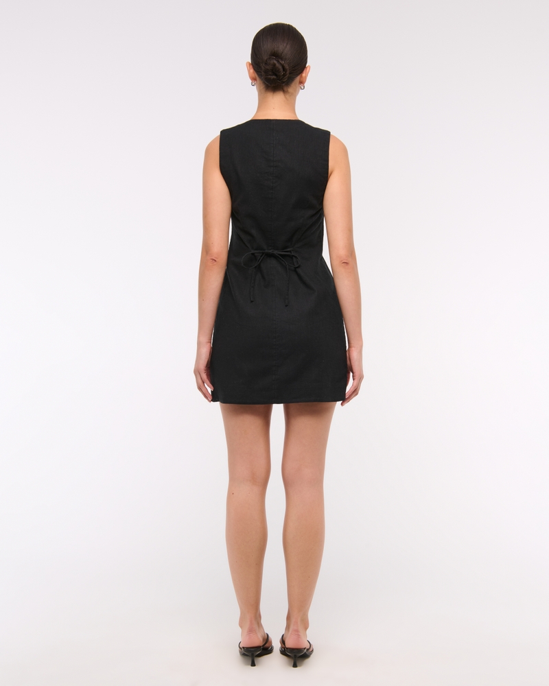 The A&F Mara Linen-Blend Mini Dress