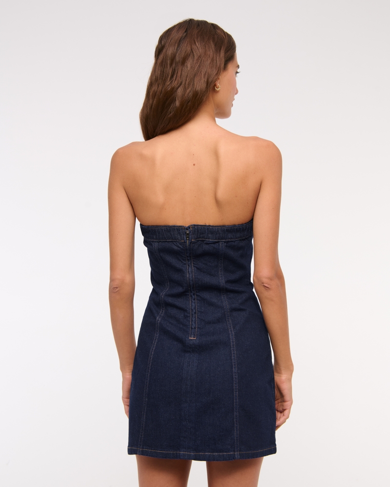 The A&F Mara Strapless Denim Mini Dress