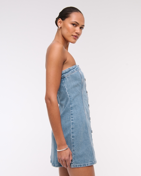The A&F Mara Strapless Denim Mini Dress