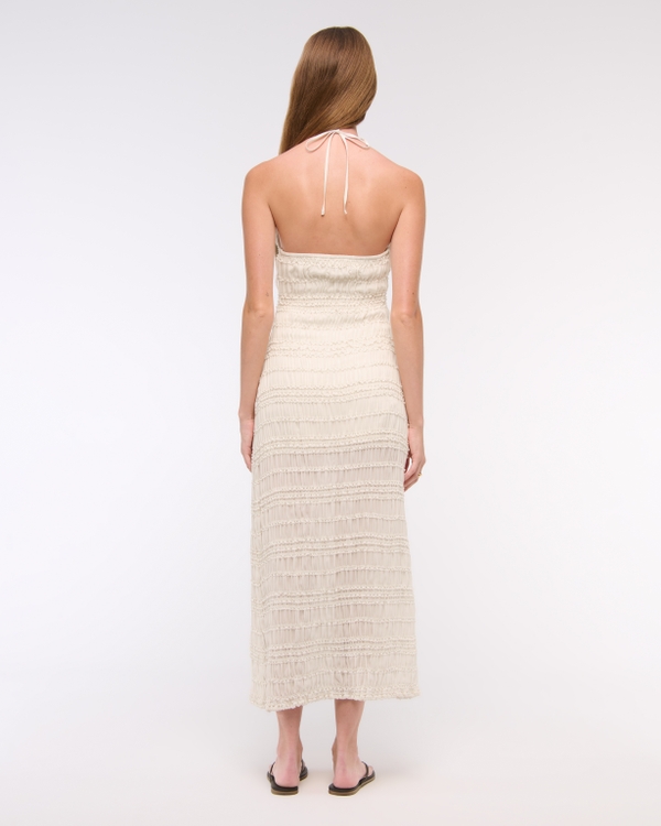 Women's Halter Ruched Maxi Dress | Women's Clearance | Abercrombie.com