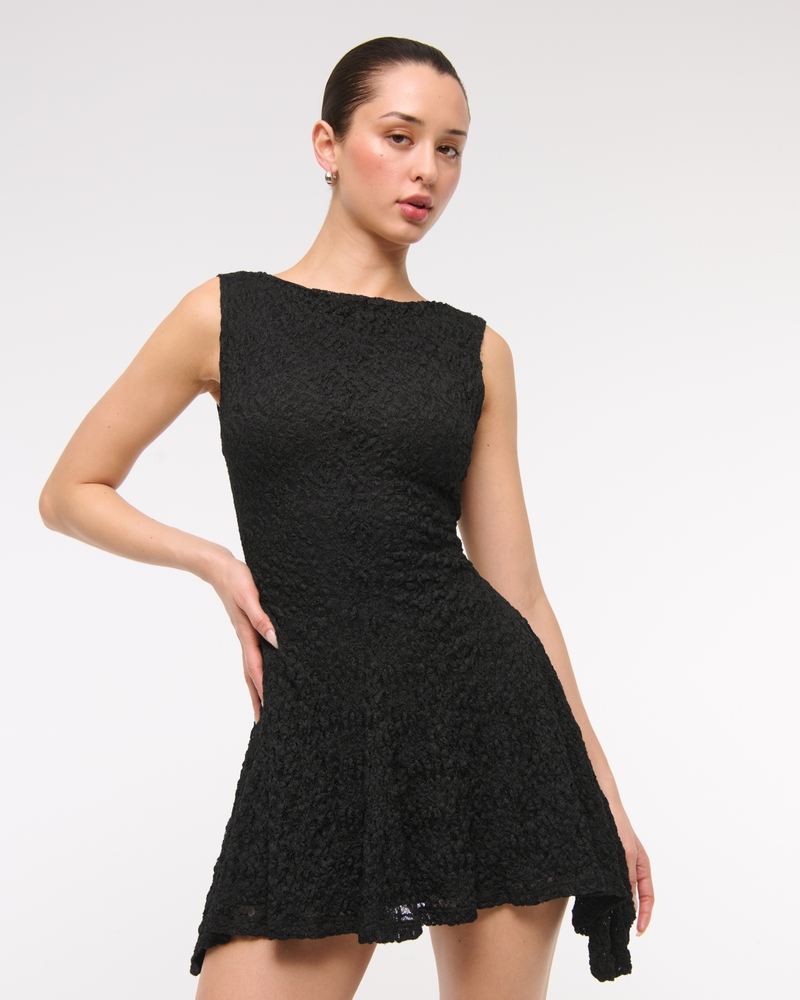 Slash Lace Mini Dress