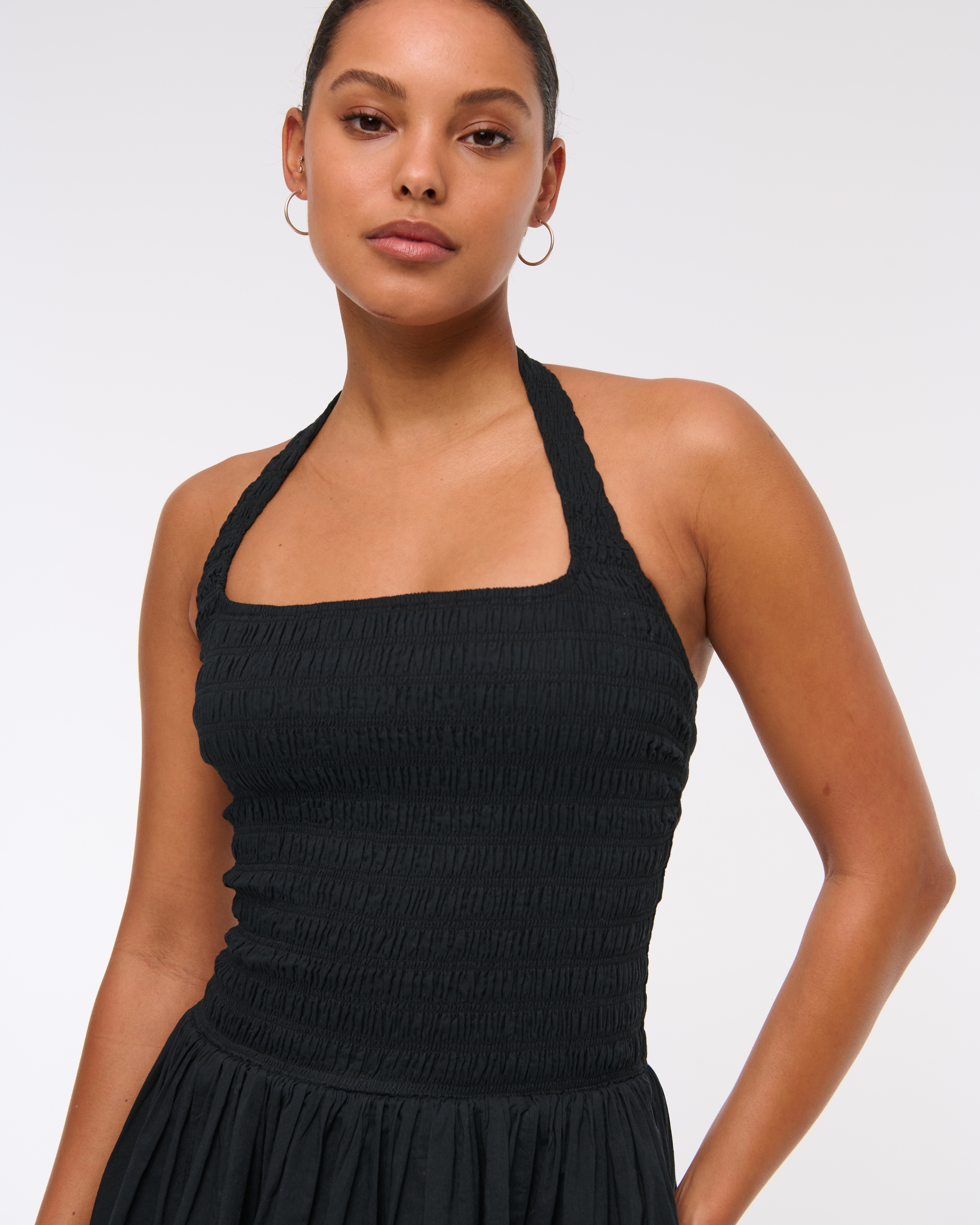 Women's Drop-Waist Smocked Mini Dress | Women's Clearance | Abercrombie.com