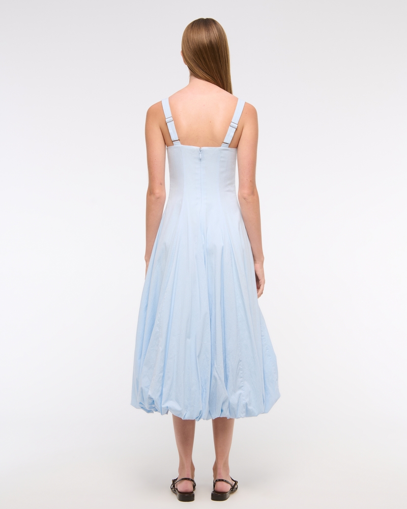 The A&F Mila Bubble Hem Midi Dress