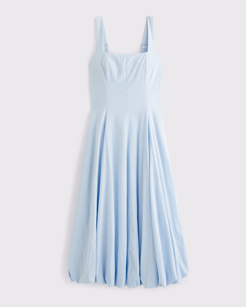 The A&F Mila Bubble Hem Midi Dress