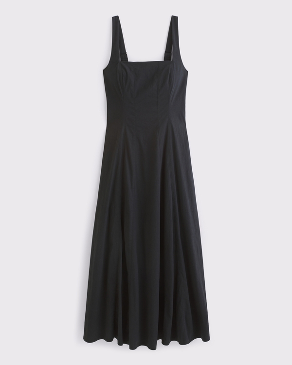 The A&F Mila Midi Dress, Black view 1