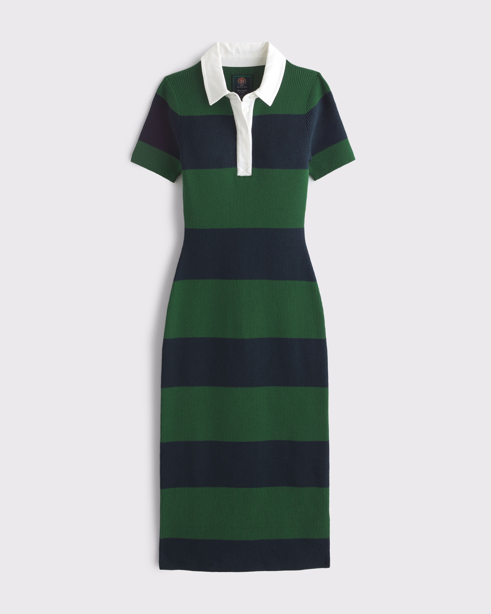 Vol. 28 Rugby Collared Midi Sweater Dress