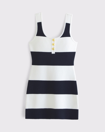 Vol. 28 Button Mini Sweater Dress