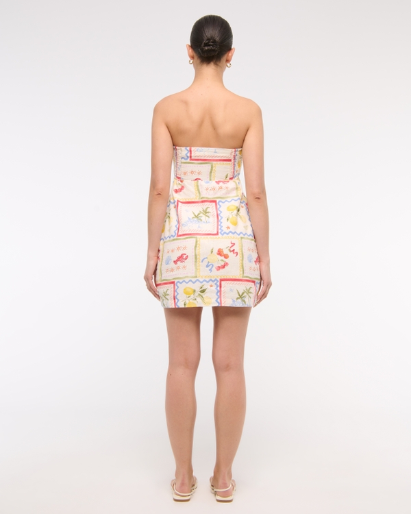 The A&F Scarlett Strapless Linen-Blend Skort