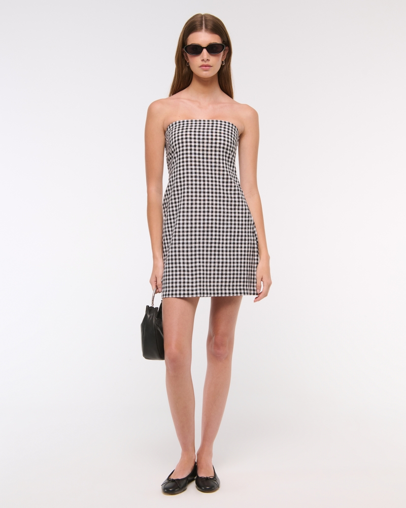 The A&F Scarlett Strapless Linen-Blend Skort