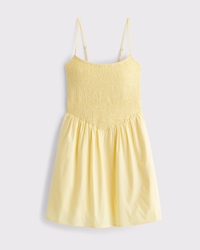 A&F Sydney Smocked Dipped-Waist Midi Dress